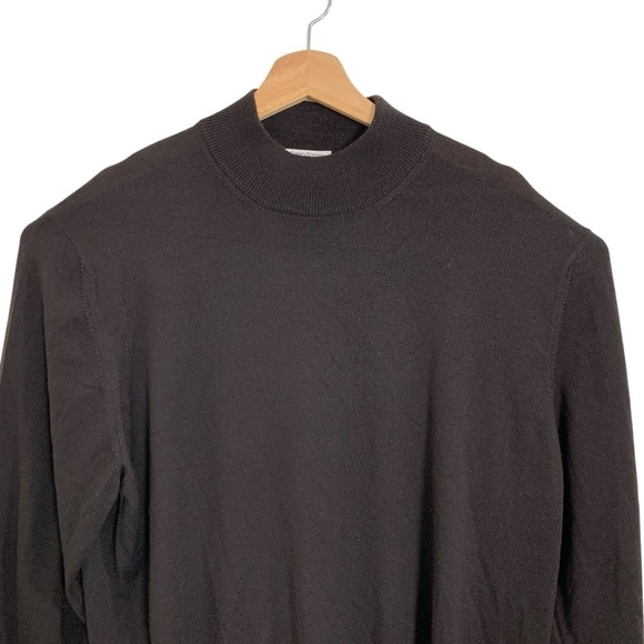 Gran Sasso Garys Virgin Wool Pullover Mock Neck Sweater Mens 2XL Dark Brown - Picture 3 of 11